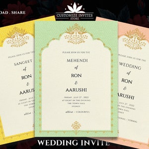 Indian Wedding Digital Invite as Indian Wedding invitation card Hindu, Indian invite template & Indian invitations Hindu Wedding card Indian
