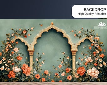 Wedding Back Drops | Indian Wedding Digital Backdrop | Decor Backdrop | Printable Backdrop | Size Customization Available