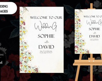 Beautiful christian welcome sign as Hindu/ Christiaan wedding, Hindu wedding welcome , elegant sign for wedding decor, Wedding welcome signs