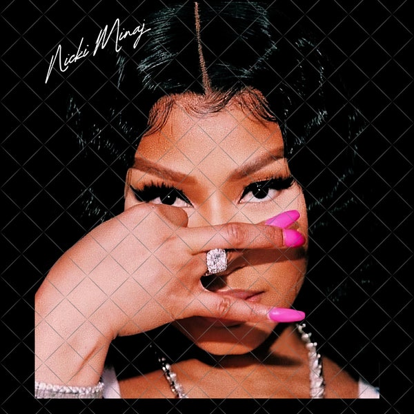 Nicki Minaj Digital, Nicki Minaj Design, Nicki Minaj PNG, Nicki Minaj Fan, Nicki Minaj Gift, Rapper Homage Graphic Digital Download, Digital