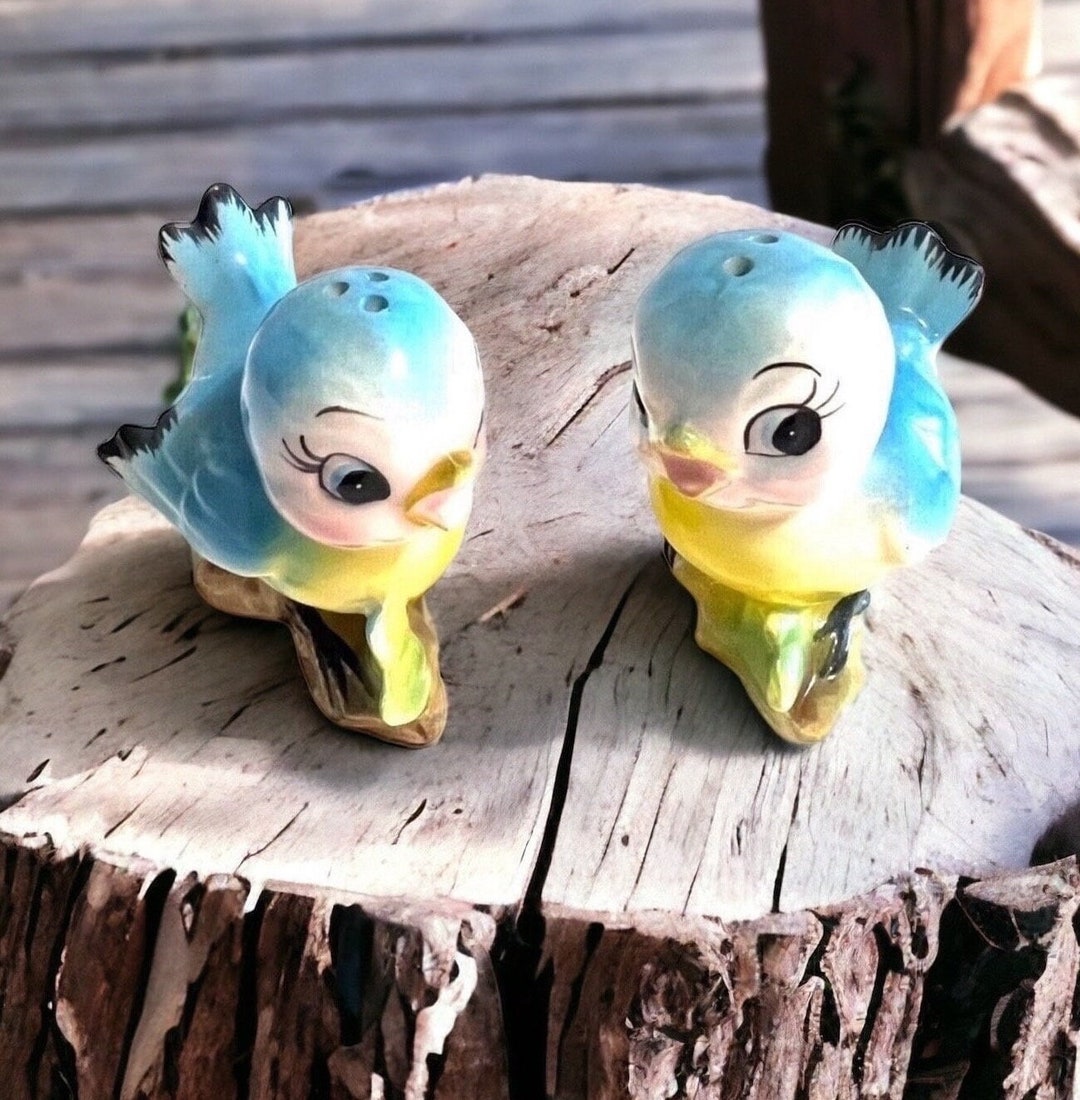 Vintage Norcrest Bluebird Salt and Pepper Shakers 1950s Bird Etsy