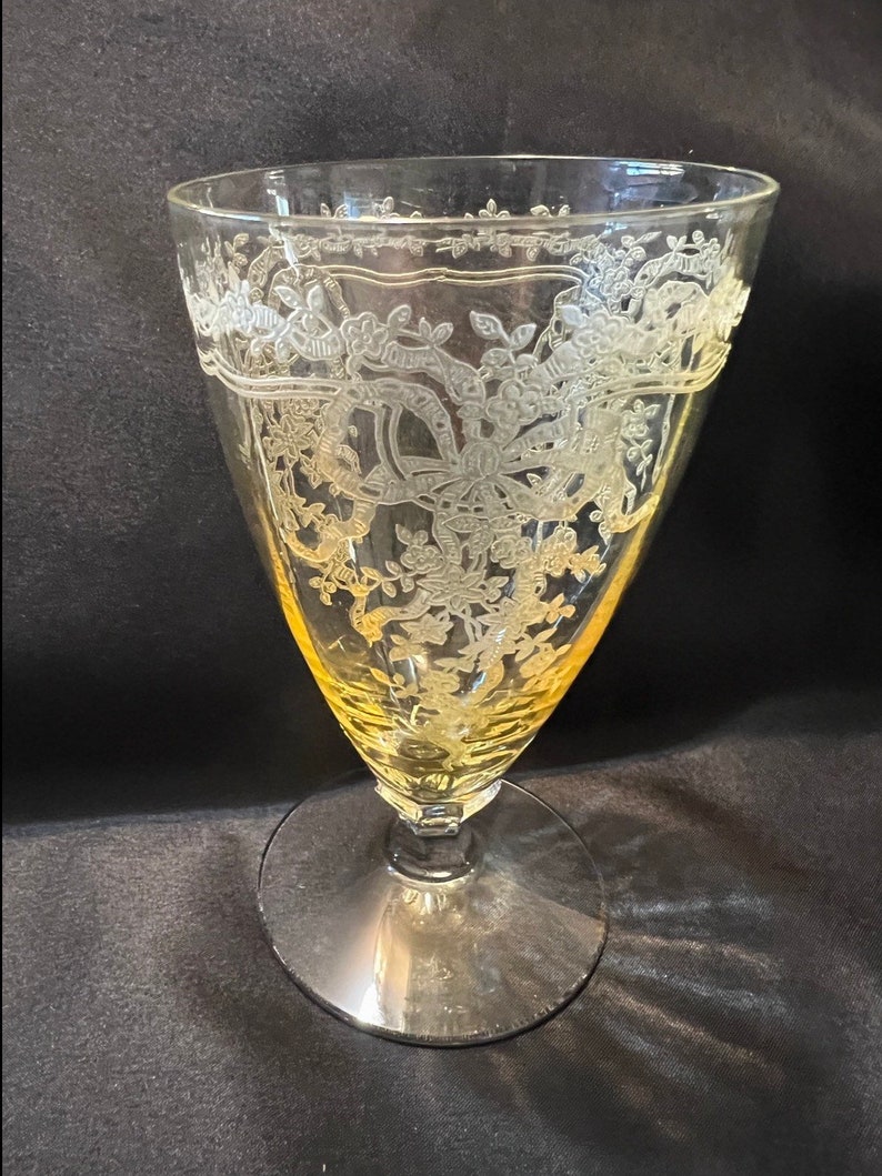 Antique Yellow Depression Glass Yellow Yellow Glass Etsy