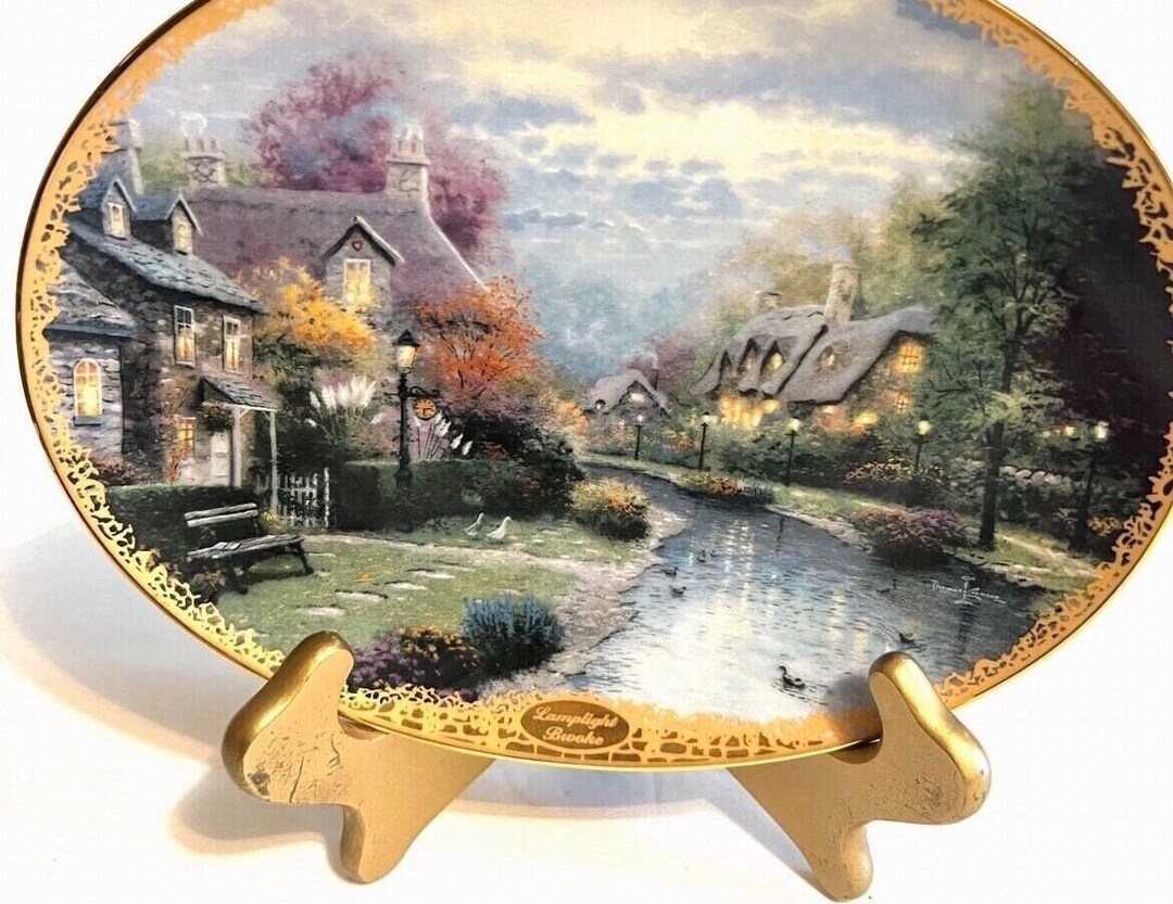 Vintage Thomas Kinkade Collectible Plate Home Decor Gift Gifts Etsy