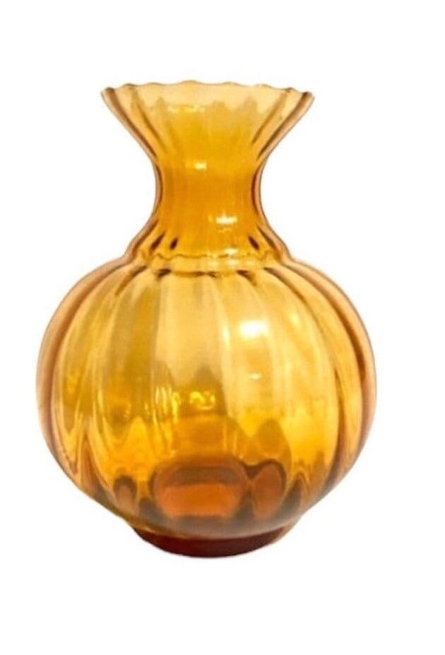 Vintage Glass Vase Vintage Brown Glass Vase Home Decor Etsy