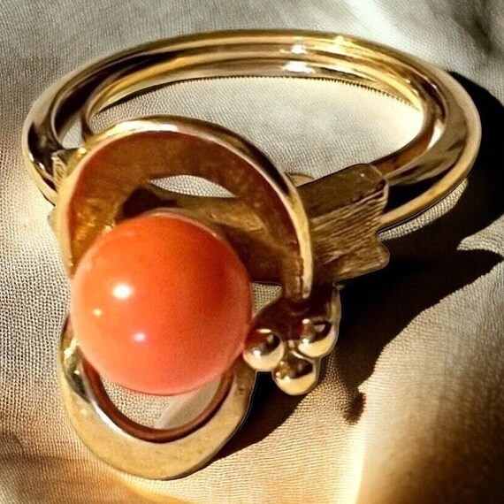 Vintage coral avon ring Gift Gifts Coral - image 1