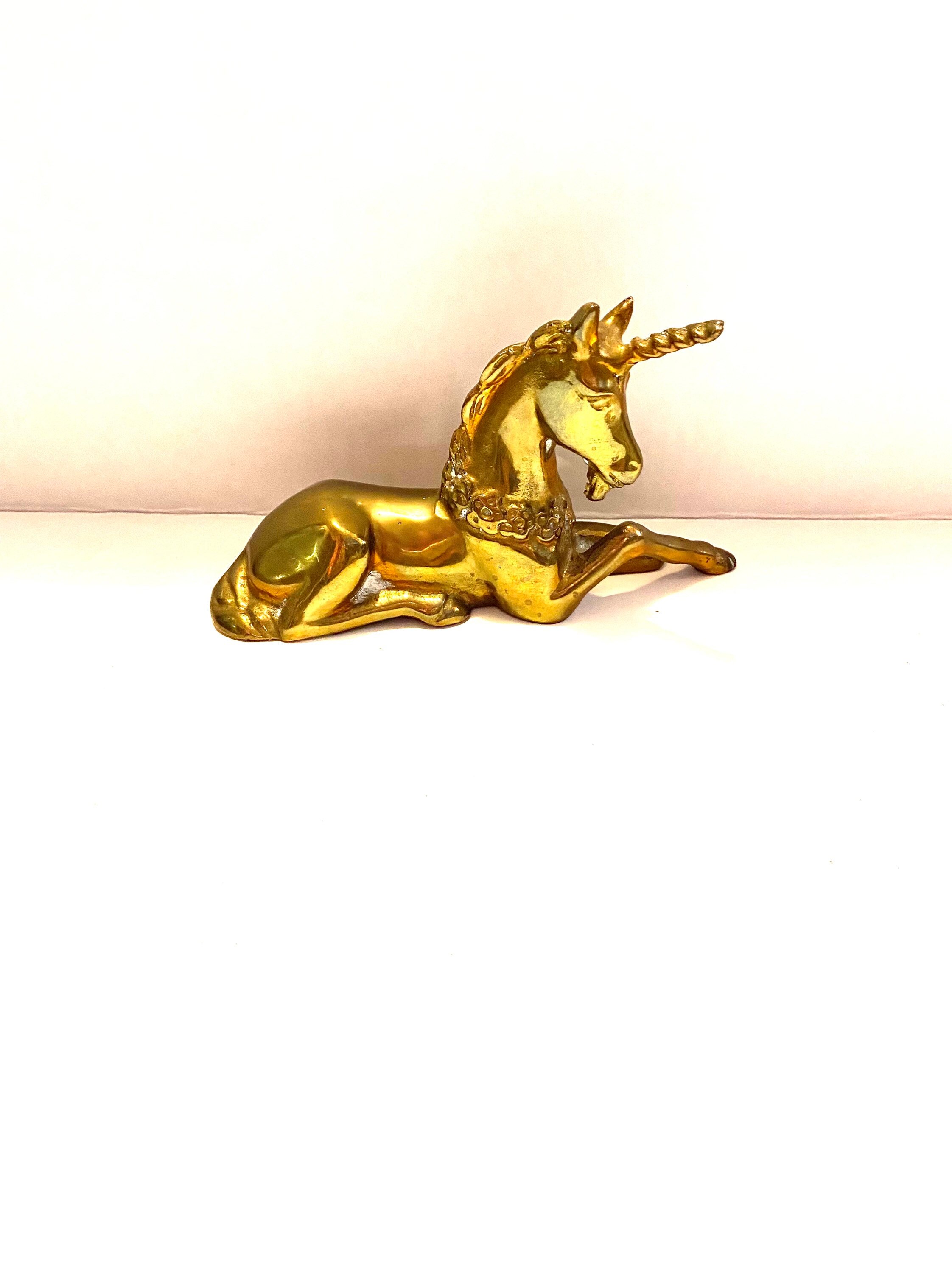 Brass unicorn. Etsy