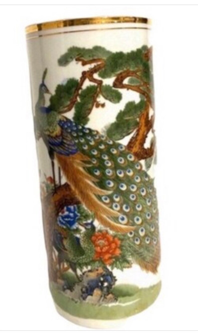 Antique Peacock Vase Antique Vasehome Decoration Etsy