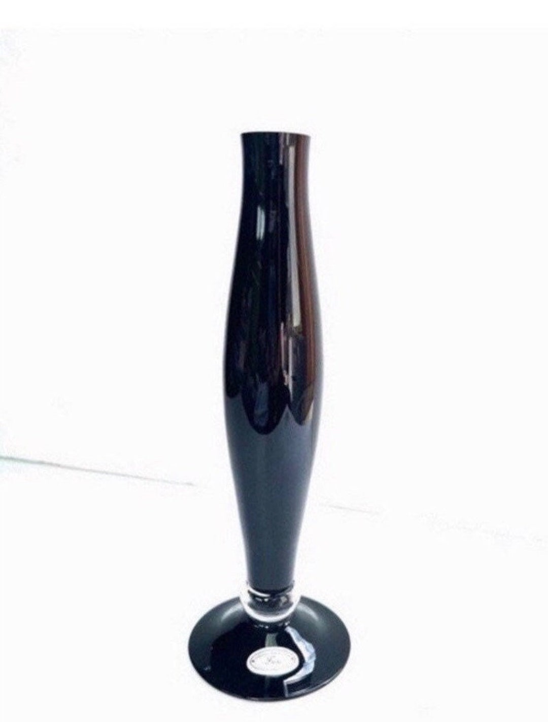 Vintage Black Vase Vintage Glass Vintage Glass Vase Etsy
