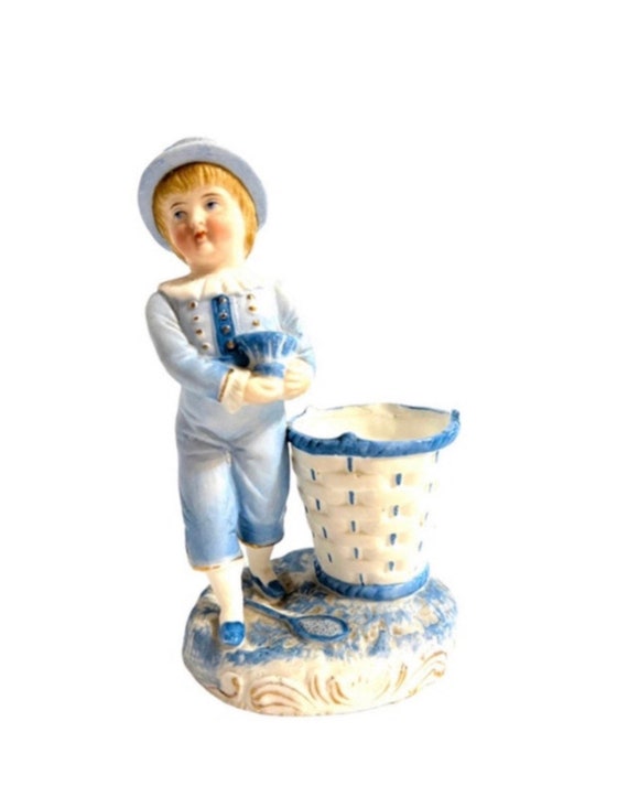 Antique Blue Boy Figurine Etsy