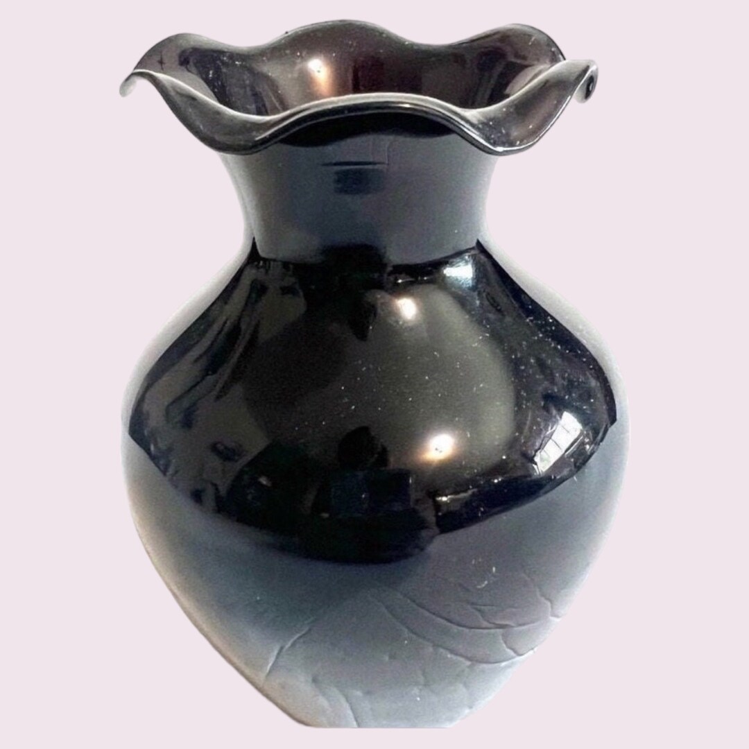 Small Black Vase Black Vase Vintage Vase Home Decor Etsy