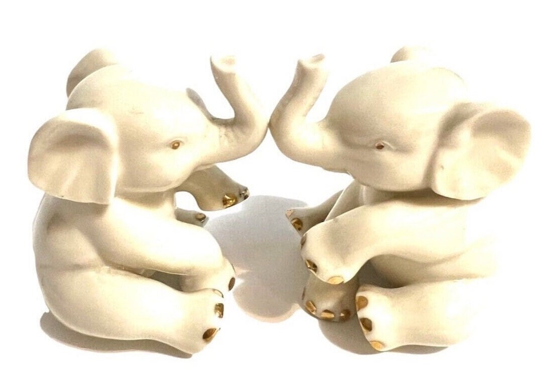 Vintage Lenox Elephant Figurines Elephants Figurines Lenox Etsy
