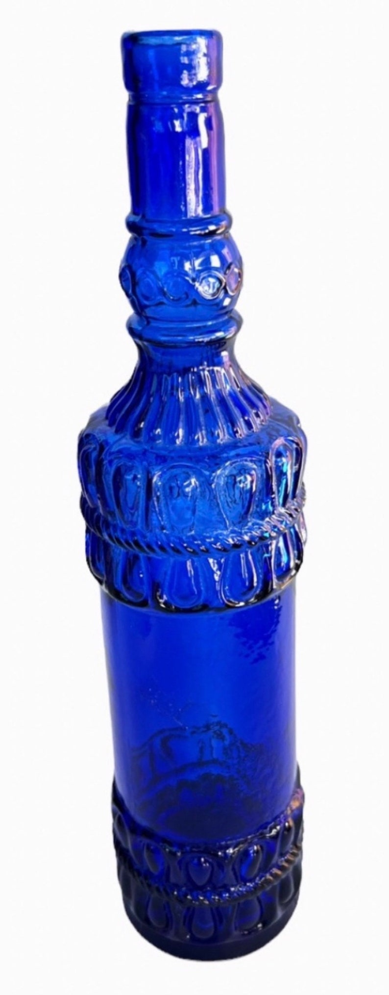 Vintage Cobalt Blue Vase Blue Glass Vase Home Decor Gifts Etsy
