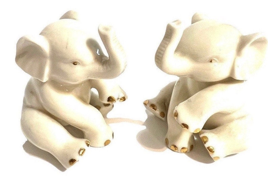 Vintage Lenox Elephant Figurines Elephants Figurines Lenox Etsy