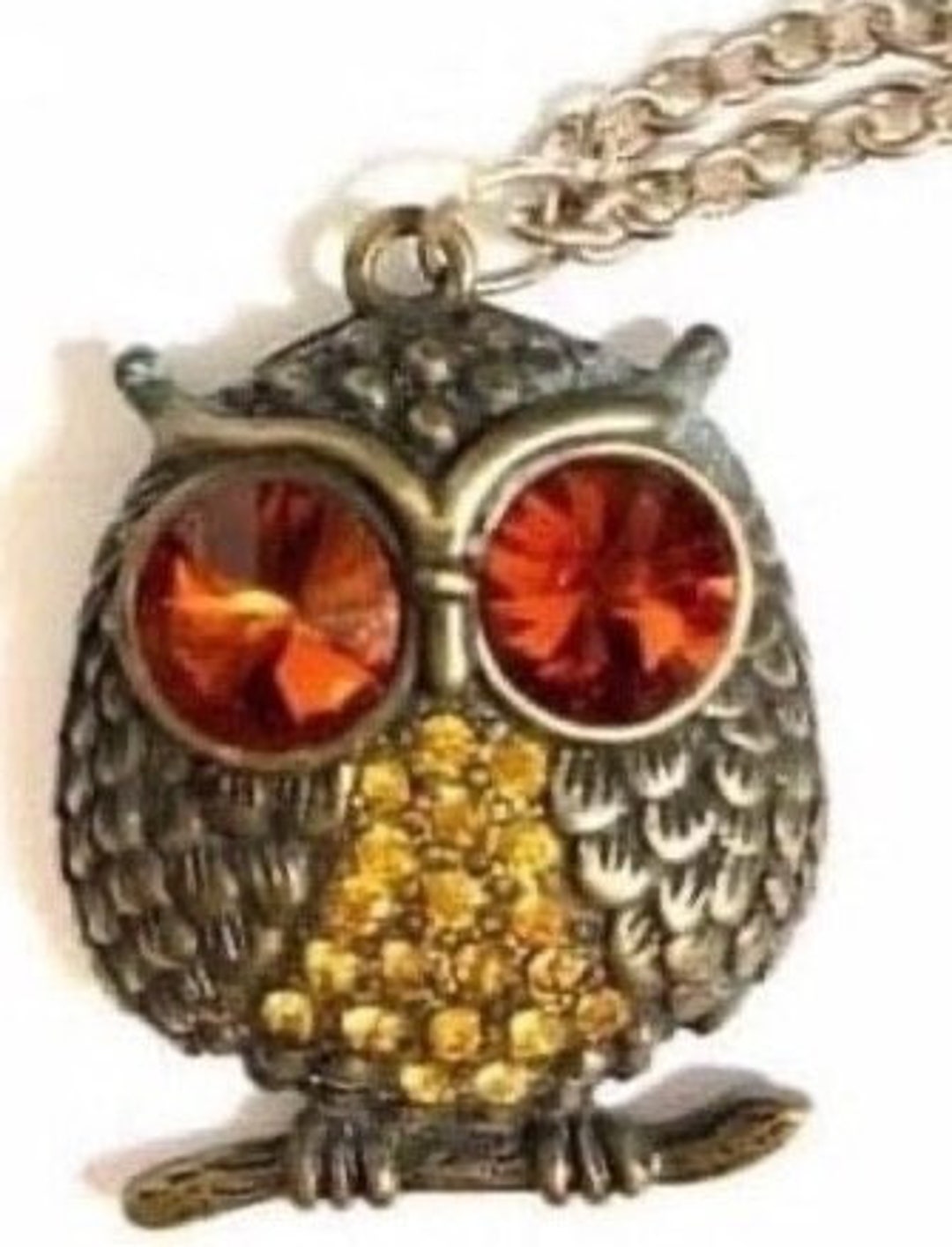 Vintage Owl Jewelry Necklace Owl Jewelry Vintage Necklace - Etsy