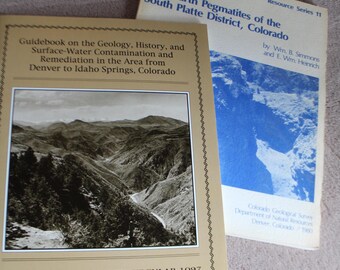 2 livres : Rare Earth Pegmatites... Colorado and Fossil Collector's Handbook... Colorado