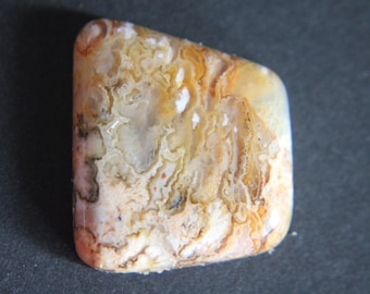 Cabochon vintage Graveyard Point Plume Agate pour la fabrication de bijoux