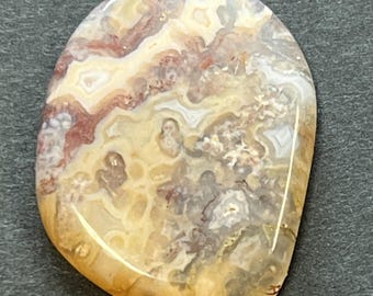 Cabochon vintage Graveyard Point Plume Agate, pierre de fabrication de bijoux de l'Oregon