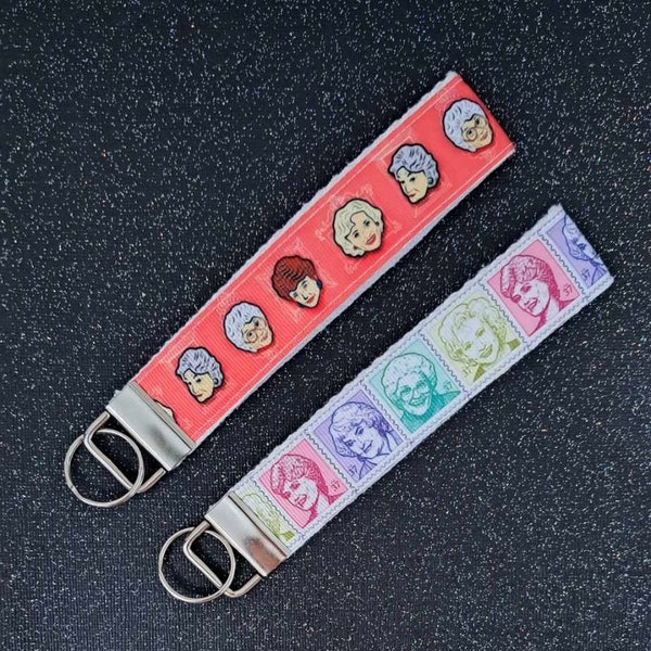 TV Girls Keychain Lanyard Wristlet, Pop Culture keychain wristlet, Teacher Gift, Nurse Gift, Gift for her