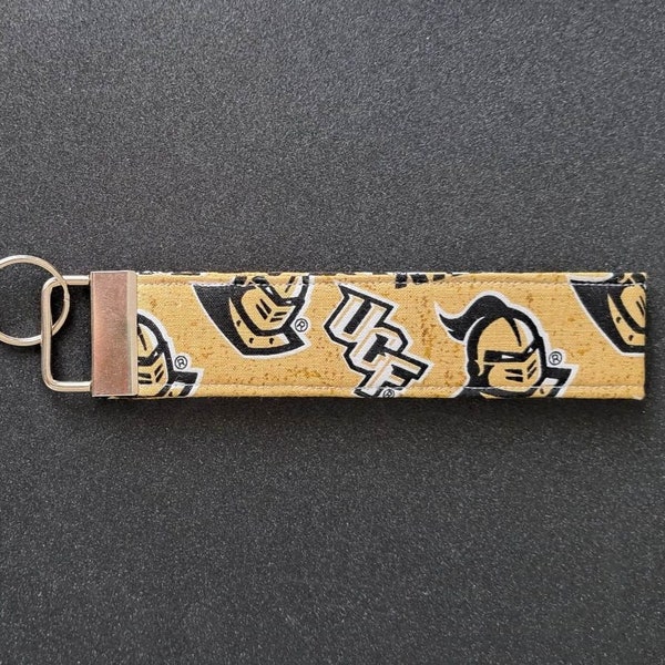 Knights Wristlet Keychain | Keychain Fob, Knights,  College Football, lanyard keychain , key fob college, Sweet 16 Gift, UCF Knight