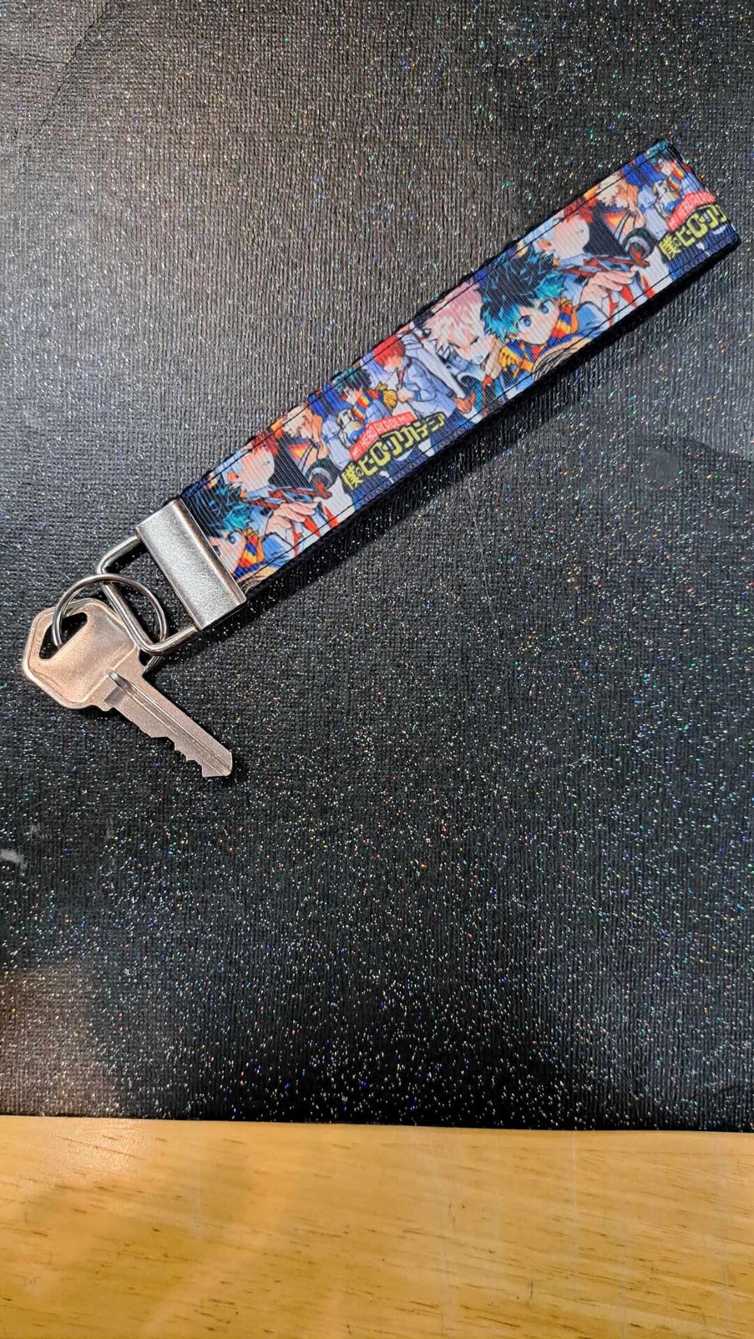 Anime Inspired Keychain Wristlet, Anime Key Holder, Anime Keys, Teen