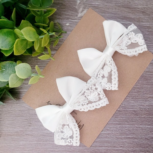 Flower Girl Hair Bow Etsy