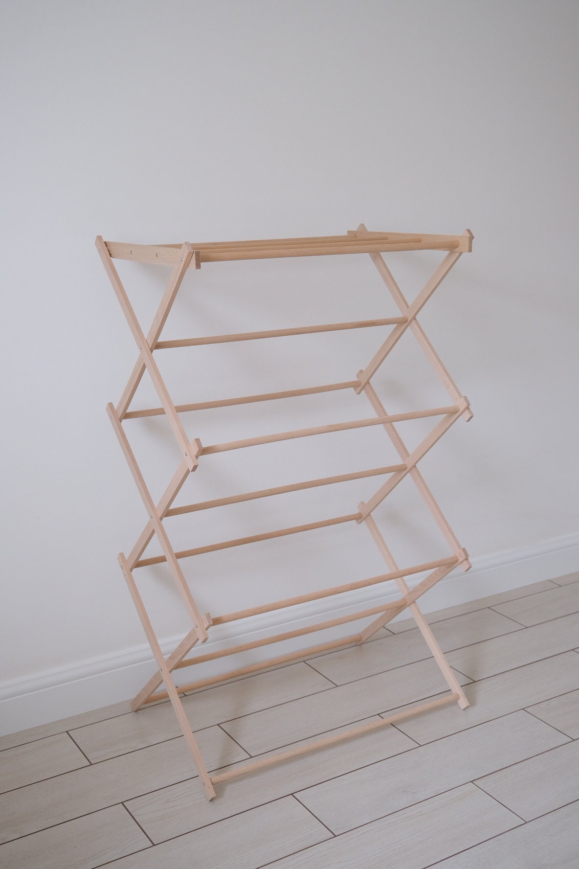 Clothes Drying Rack / Large wooden Clothes Rack Etsy