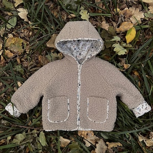 Kids Teddy Bear Jacket Beige Coat for Toddler Baby Clothes