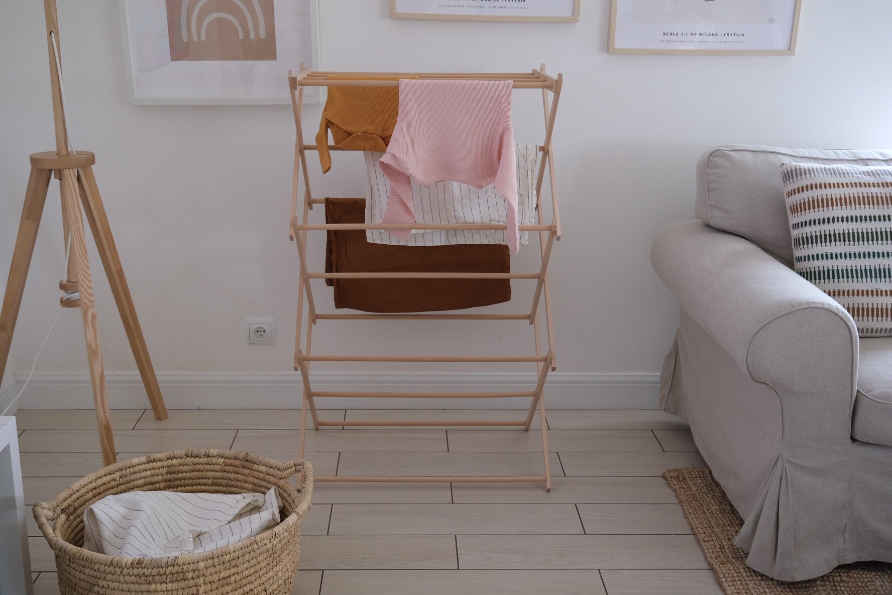 Clothes Drying Rack / Large wooden Clothes Rack Etsy