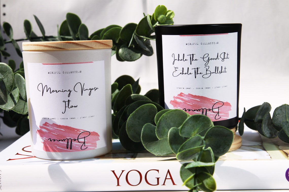 Yoga Candle Scented Candle for Relaxation Aromatherapy Etsy