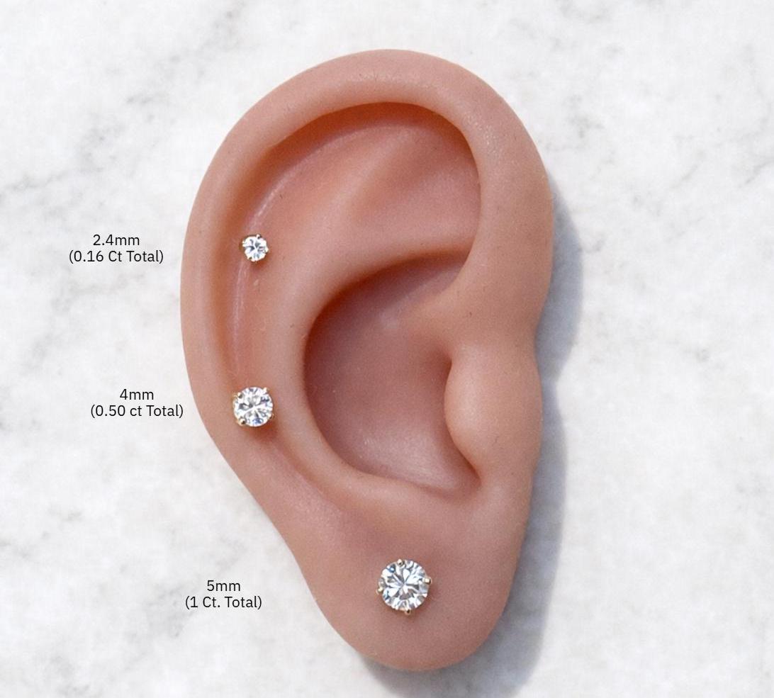 Baby Diamond Earrings - Etsy