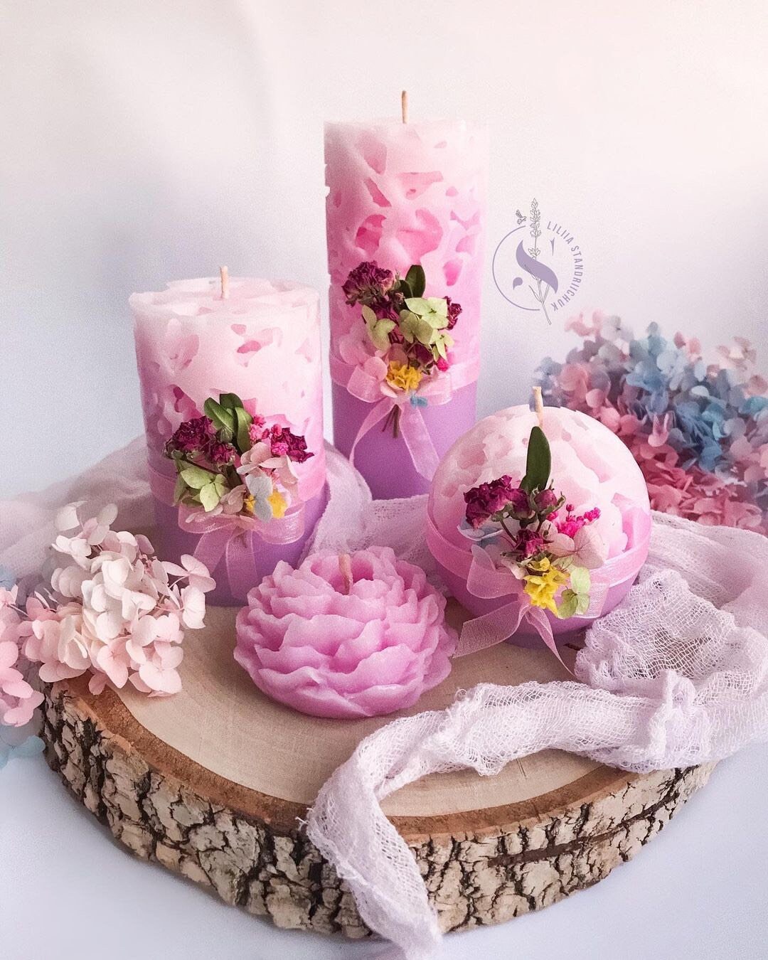 Openwork Kerzen DIY Kerzen Set Rosa Kerzen für jeden