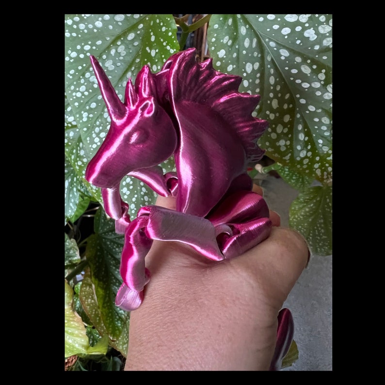 Floppy Articulated Unicorn 3D Printed Dual Color Pink and Etsy