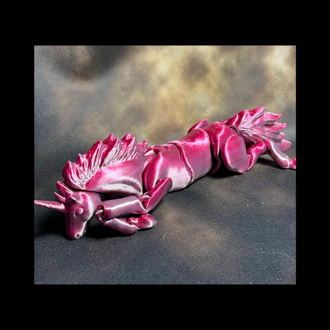 Floppy Articulated Unicorn 3D Printed Dual Color Pink and Etsy