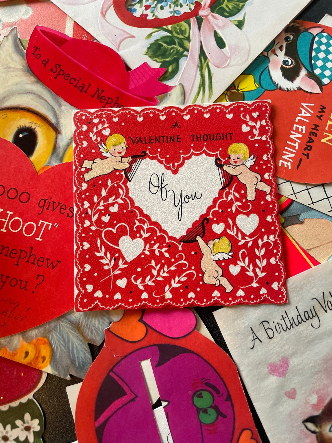 Vintage Valentines Day Cards, Lot - Etsy