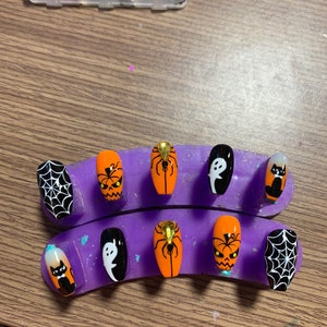 Halloween press on nails - B127
