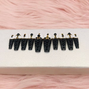 Luxury Nails | Fake Nails | Glue On Nails | Coffin Nails | Acrylic Nails | Long Fake Nails - B205