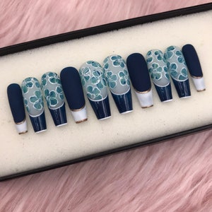 Y2K nails/Press On Nails | Luxury Nails | Fake Nails | Glue On Nails | Coffin Nails | Acrylic Nails | Long Fake Nails - B254