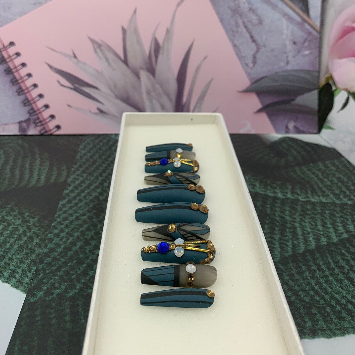 Acrylic False Nails Luxury Nails Press on Nails Fake - Etsy