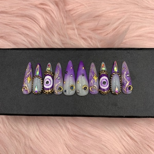 Zodiac signs press on nails - B85