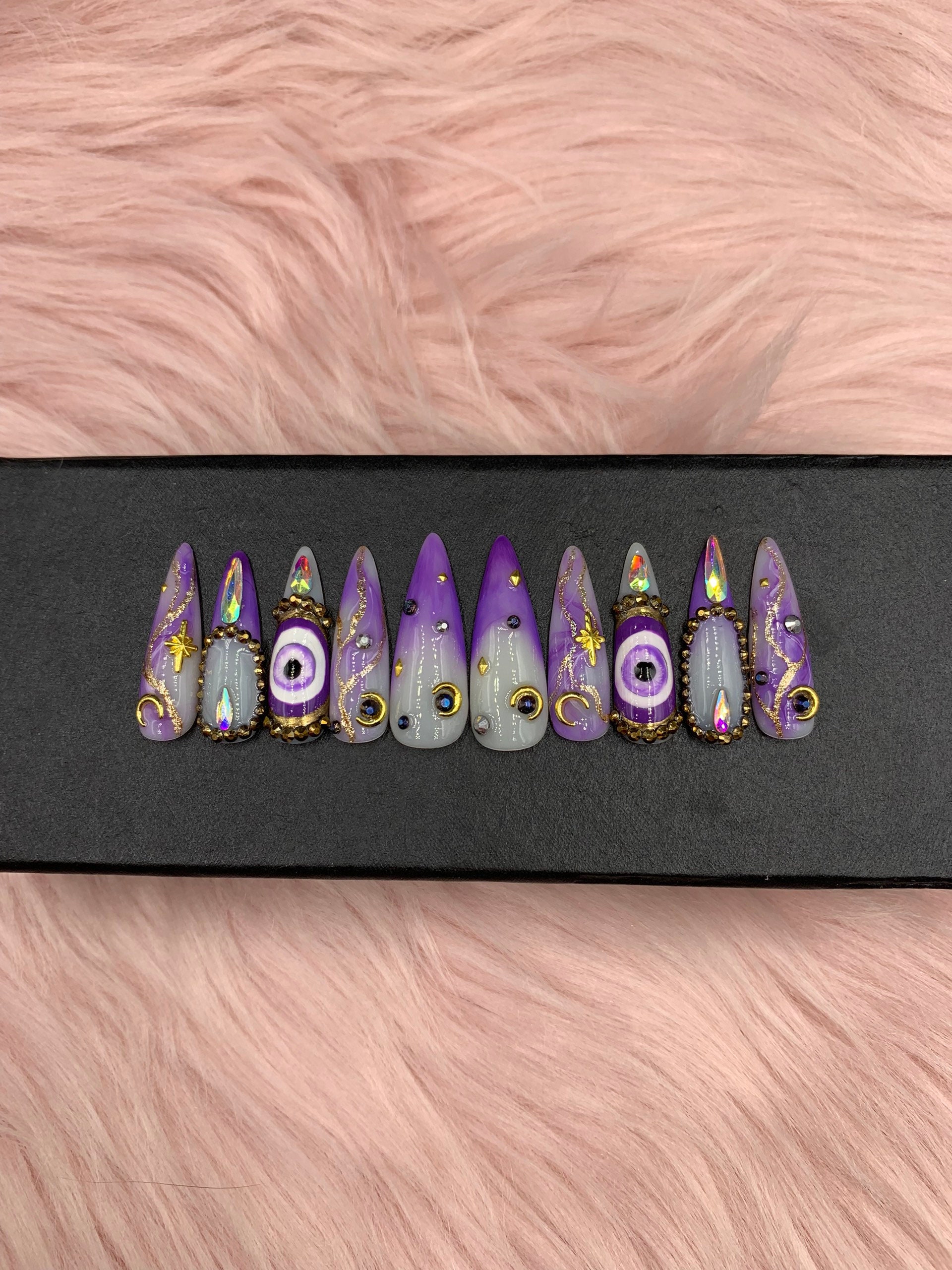 Zodiac signs press on nails - B85