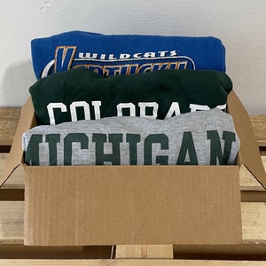 3 College and University Vintage Sweatshirts Mystery 3 pack