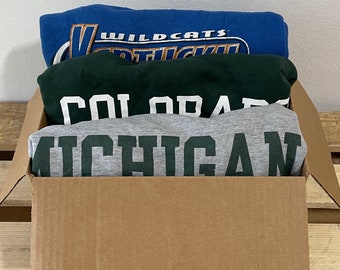 3 College and University Vintage Sweatshirts Mystery 3 pack