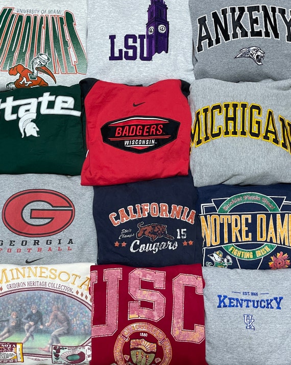 Vintage american college sweatshirts Clearance