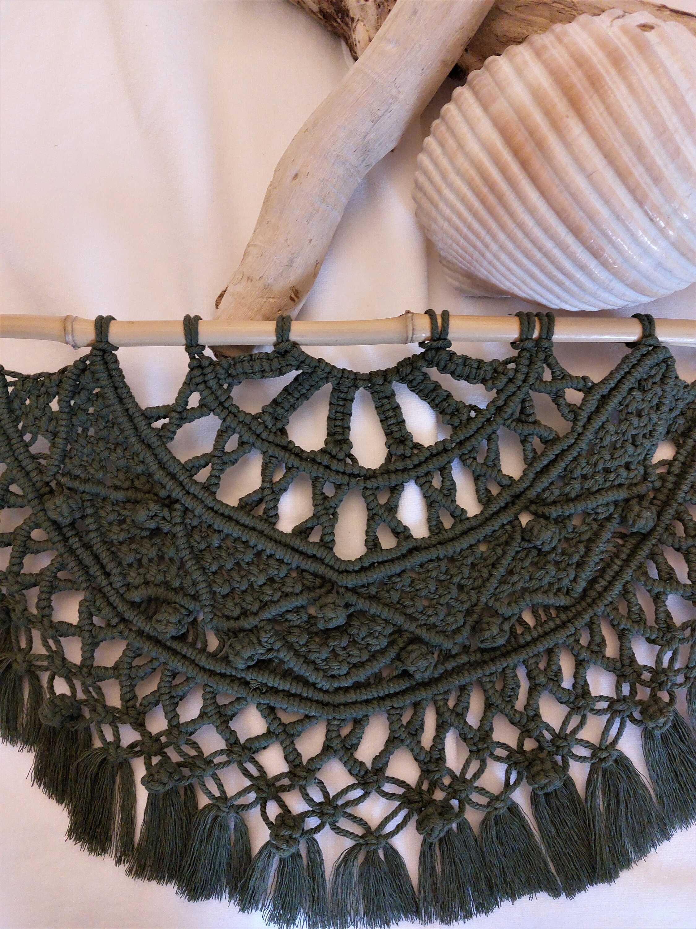 Mandala Suspension sur Bambou