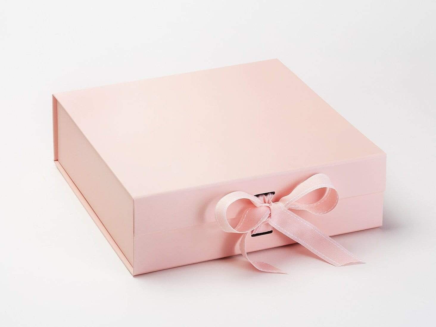LARGE Pale Pink Gift Box Lid Ribbon EMPTY Box Etsy