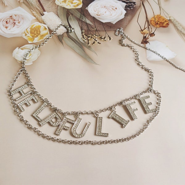 Personalized Name jewellery,Custom Name Letter Waist Chain,Rhinestone Body Chain Jewelry,Wedding Gifts,gift for her