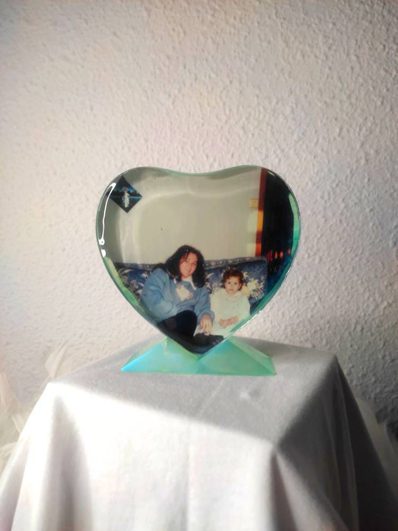 Frame heart photo epoxy resin Etsy