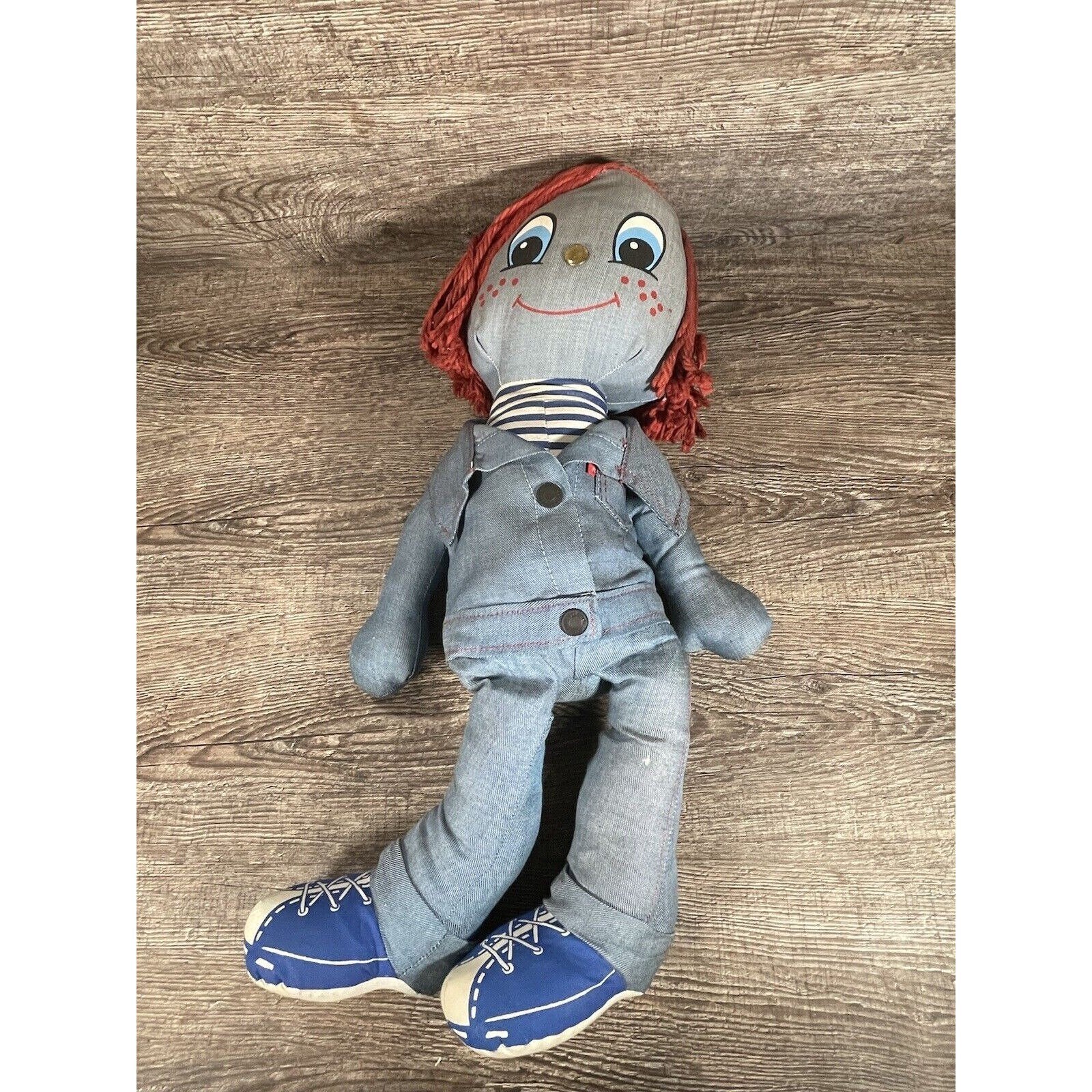 RARE 2 Levi's Denim Dolls -26” /1970's VTG Knickerbocker Rag Dolls