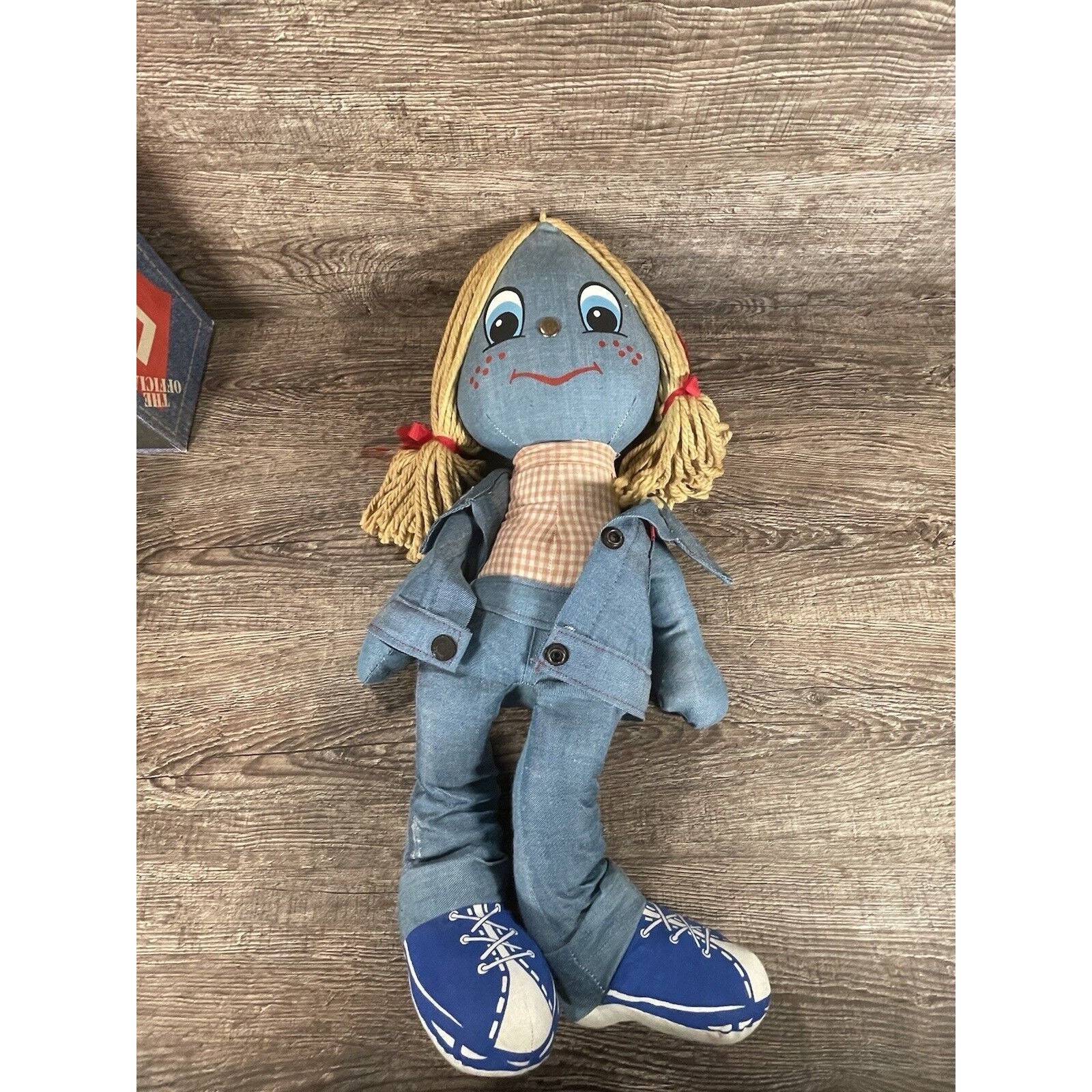 RARE 2 Levi's Denim Dolls -26” /1970's VTG Knickerbocker Rag Dolls