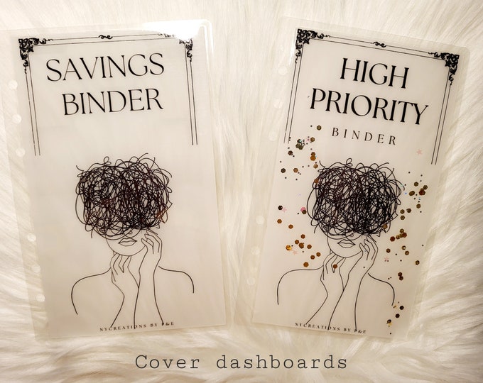 A6 Vellum custom cash envelopes I botanical A6 vellum dashboard I Minimalist  Aesthetic dashboard I A6 Binder